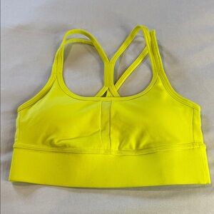 Athletic Works Sports Bra DRI-MORE TECH Bright Yellow Tie-Dye Women Sz XS